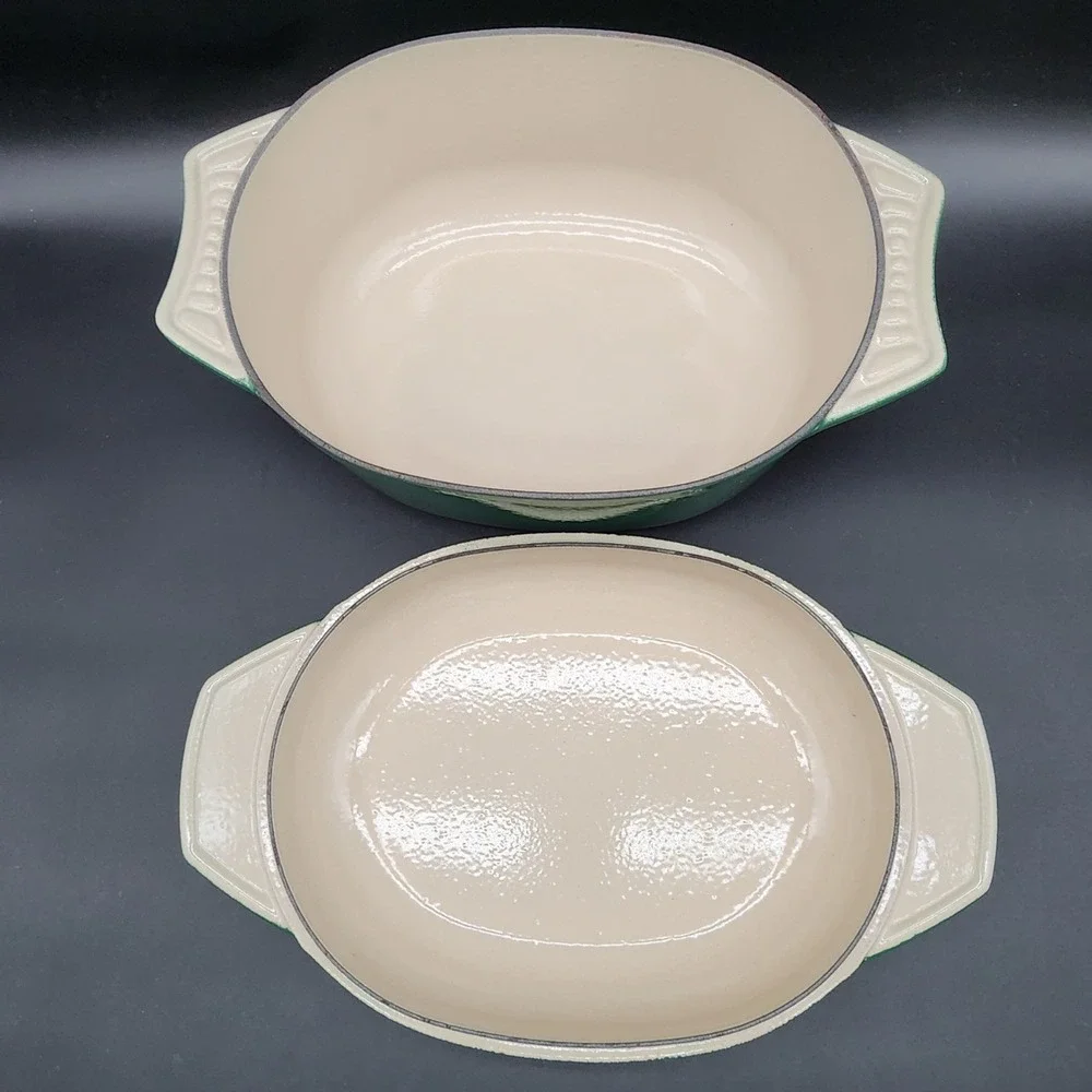 Le Creuset 27 4.2L Green Enameled Cast Iron Multi-Pan Oval Dutch Oven Skillet